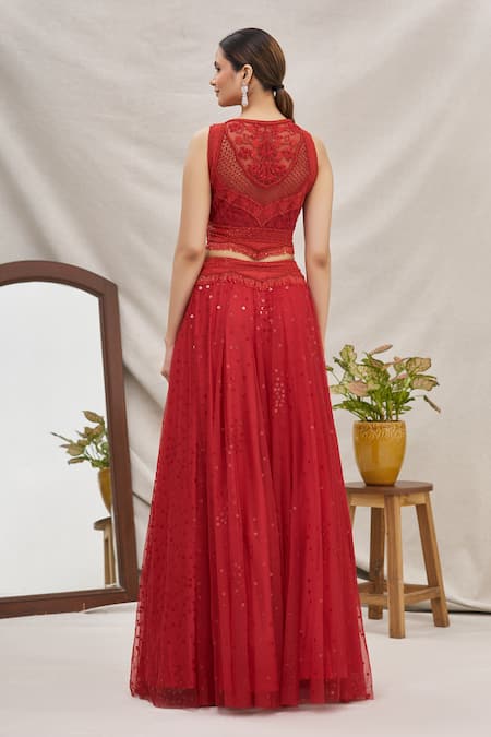 Ekta Singh Embroidered Bridal Lehenga Set 