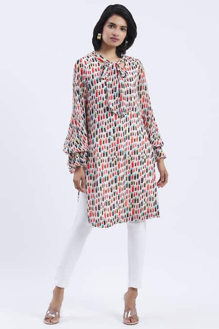 Urvashi Joneja Geometric Motif Print Tunic 