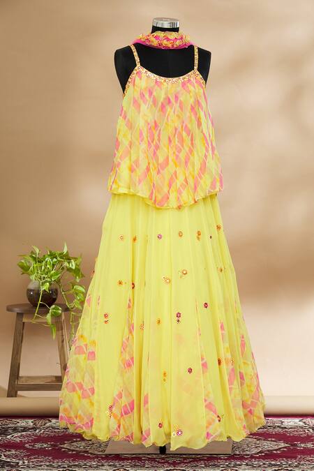 Nitika Gujral Yellow Embellished Lehenga Set Online at Aza Fashions Nitika Gujral_Yellow Embellished Lehenga Set_Online_at_Aza_Fashions