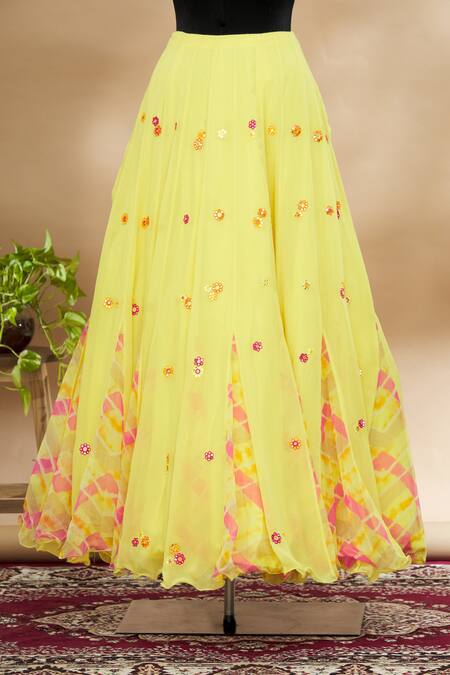 Shop Nitika Gujral Yellow Embellished Lehenga Set Online at Aza Fashions Shop_Nitika Gujral_Yellow Embellished Lehenga Set_Online_at_Aza_Fashions
