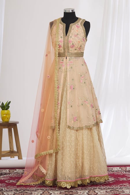 Nitika Gujral Embroidered Kurta Lehenga Set 