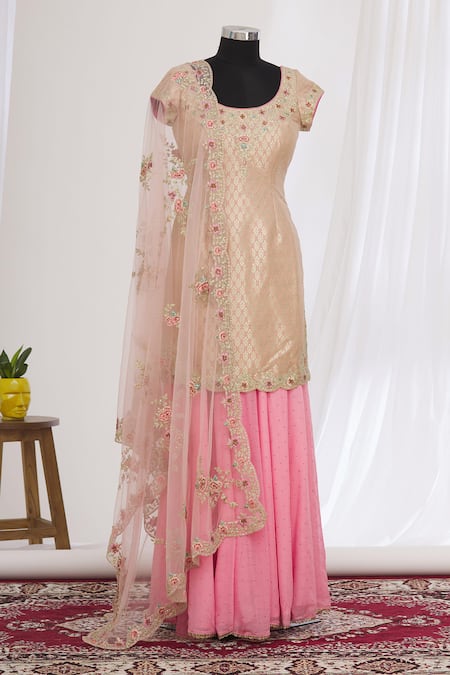 Nitika Gujral Embroidered Kurta & Palazzo Set 