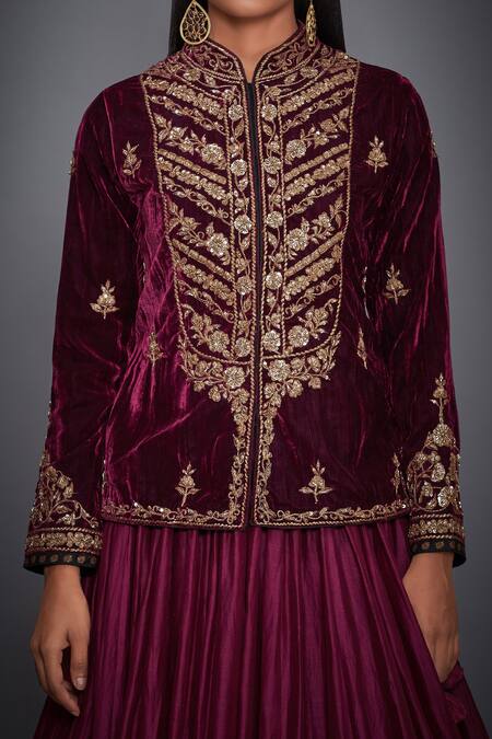 Shop RI.Ritu Kumar Red Embroidered Blouse With Pleated Lehenga And Dupatta Online at Aza Fashions Shop_RI.Ritu Kumar_Red Embroidered Blouse With Pleated Lehenga And Dupatta_Online_at_Aza_Fashions