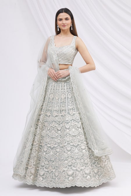 Aneesh Agarwaal Embroidered Bridal Lehenga Set 