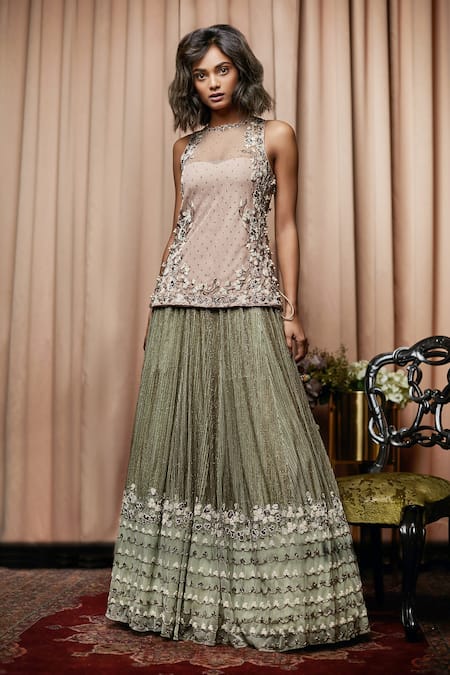 Buy Embellished Kurta Lehenga Set by Astha Narang at Aza Fashions |  Designer party wear dresses, Lehnga dress, Stylish party dresses