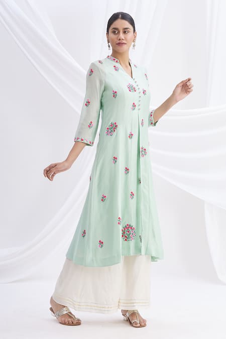 Nachiket Barve Chanderi Silk Kurta 