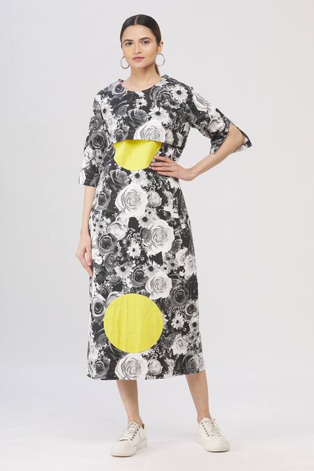 I Am Trouble By KC Black Floral Print Dress