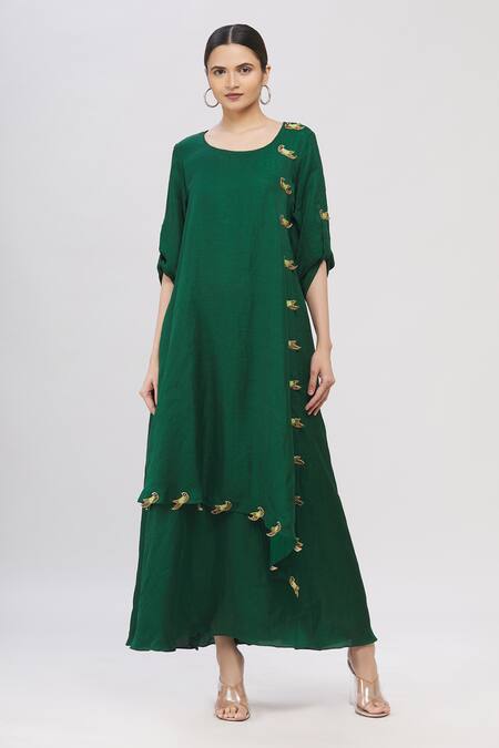 Zeel Doshi Green Layered Tunic