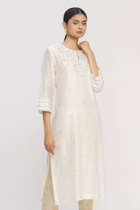 One Not Two White Embroidered Tunic