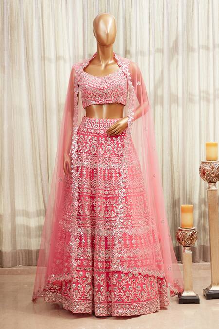 Aneesh Agarwaal_Embroidered Lehenga Set_Online_at_Aza_Fashions