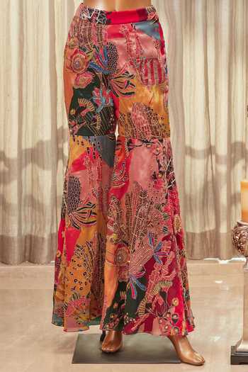 Buy_Aisha Rao_Multi Color Peplum Kurta And Sharara Set_Online_at_Aza_Fashions