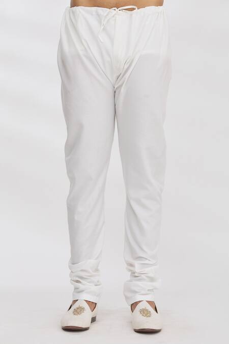 Shop_Arihant Rai Sinha_Blue Handloom Cotton Embroidery Floral Print Kurta Set_Online_at_Aza_Fashions