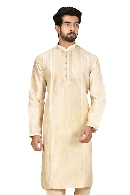 Aryavir Malhotra Silk Embroidered Kurta Set 