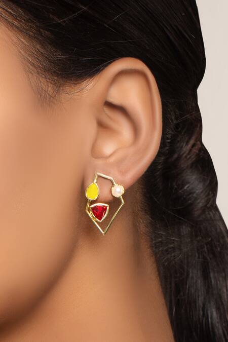 Confluence Multi Color Swarovski Crystals Earrings