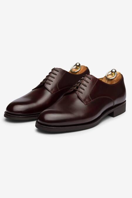 Bridlen_Brown Plain Derby Shoes_Online_at_Aza_Fashions