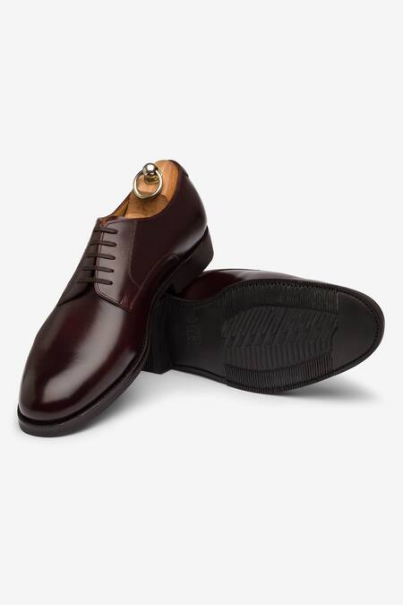 Buy_Bridlen_Brown Plain Derby Shoes_Online_at_Aza_Fashions