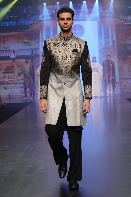 Soniya G Zari Embroidered Sherwani & Pant Set 