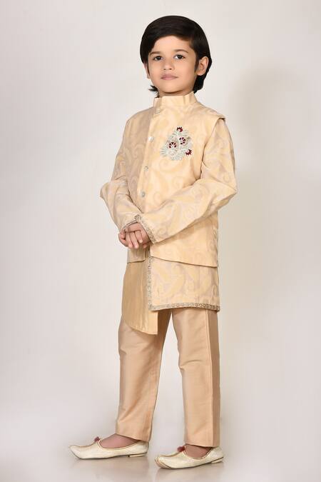Buy Petite Pomme Beige Handloom Cotton, Silk Embroidery, Sequins Kurta Set Online at Aza Fashions Buy_Petite Pomme_Beige Handloom Cotton, Silk Embroidery, Sequins Kurta Set _Online_at_Aza_Fashions