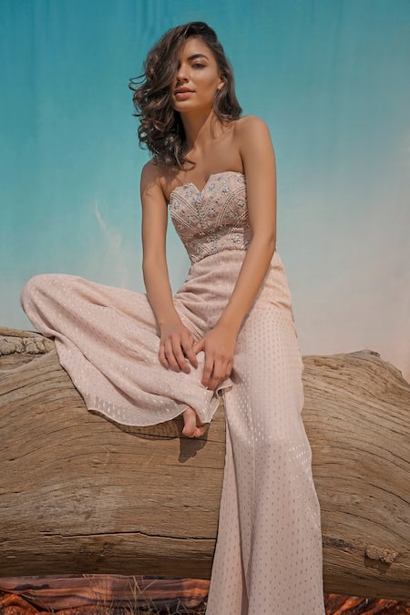 AMRTA by GUNEET KONDAL Floral Embroidered Jumpsuit 