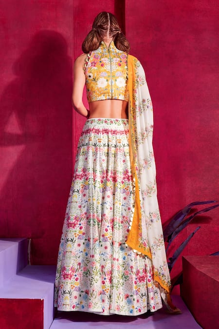 Limerick By Abirr N' Nanki Remi Printed Lehenga Set 