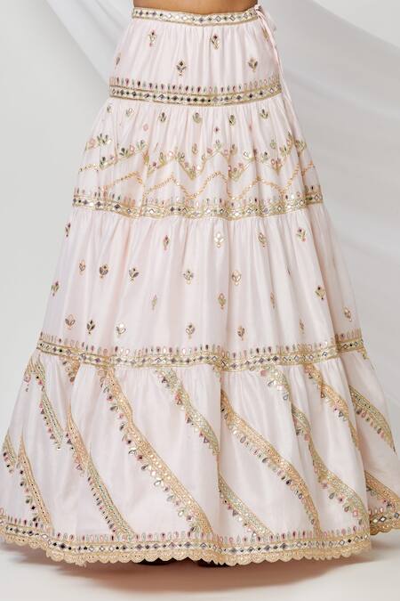 Tamanna Punjabi Kapoor_White Sweetheart Neck Embroidered Bridal Lehenga Set _at_Aza_Fashions