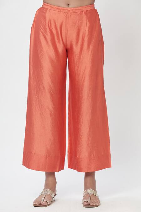 Rachana Ved_Yellow Printed U Neck Kaftan And Pant Set  _at_Aza_Fashions