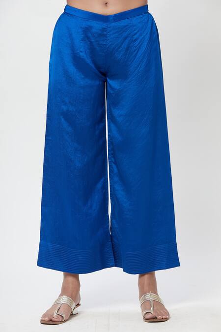 Rachana Ved_Pink Printed U Neck Asymmetric Kurta And Pant Set  _at_Aza_Fashions