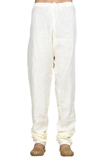 Nayantara Couture_White Linen, Cotton, Silk Kurta Set _at_Aza_Fashions