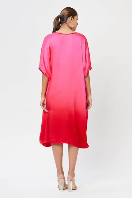 Rachana Ved Ombre Cowl Dress 