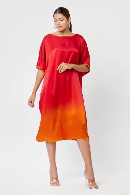 Rachana Ved Cowl Ombre Dress 