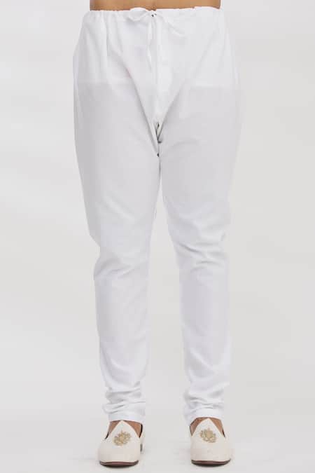 Aham-Vayam_White Cotton And Silk Thread Bundi & Kurta Set _at_Aza_Fashions