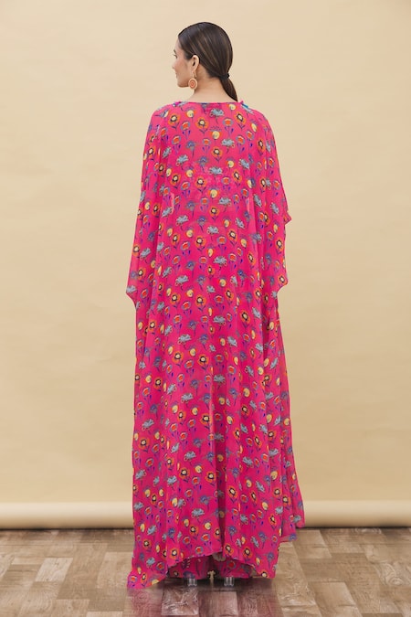 Diyarajvvir Printed Palazzo Set With Cape 