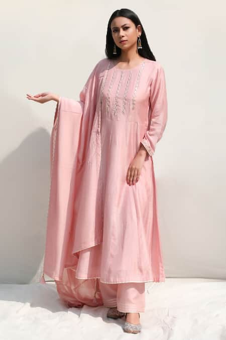 Abbaran Embroidered Anarkali Set 