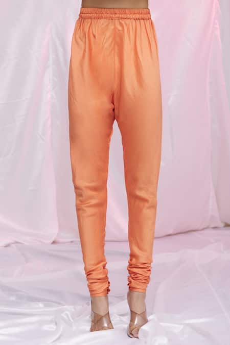 Shop Petticoat Lane By Divya Orange Chanderi, Georgette Floral Motifs Anarkali Round, With Embroidered Set Online at Aza Fashions Shop_Petticoat Lane By Divya_Orange Chanderi, Georgette Floral Motifs Anarkali Round, With Embroidered Set _Online_at_Aza_Fashions