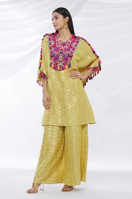 Payal Singhal Banarasi Kaftan Kurta & Palazzo Set 