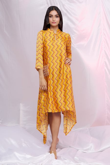 PUNIT BALANA Chevron Bandhani Print Tunic 