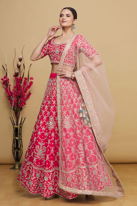 Anupraas by Nishant and Rahul Floral Embroidered Bridal Lehenga Set 