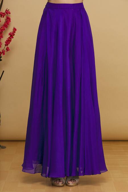 Anupraas By Nishant And Rahul Purple Printed Jacket Lehenga Set 6