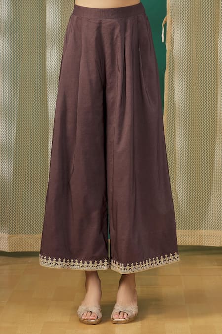 Rar Studio Brown Embroidered Jacket And Kurta Set at Aza Fashions Rar Studio_Brown Embroidered Jacket And Kurta Set_at_Aza_Fashions