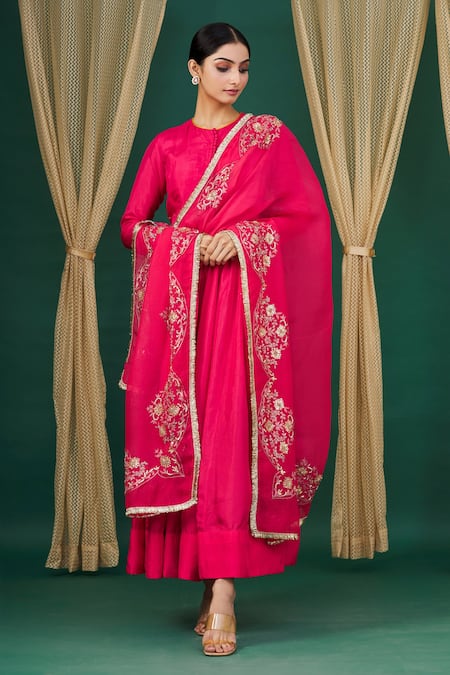 Neha Khullar Pleated Anarkali With Dupatta 