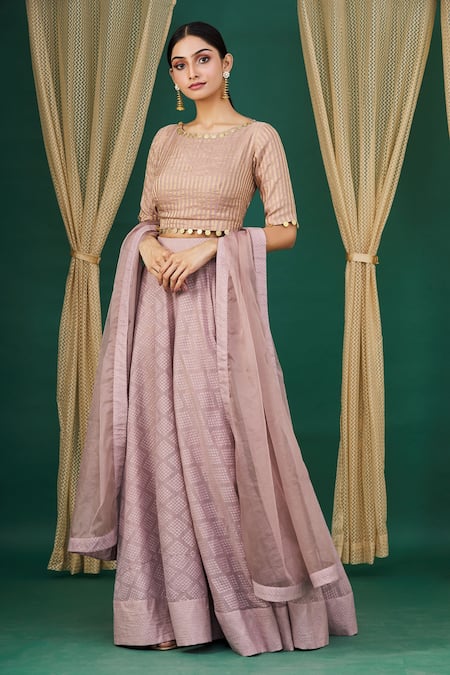 Buy Neha Khullar Purple Geometric Motifs Round Print Lehenga Set Online at Aza Fashions Buy_Neha Khullar_Purple Geometric Motifs Round Print Lehenga Set _Online_at_Aza_Fashions