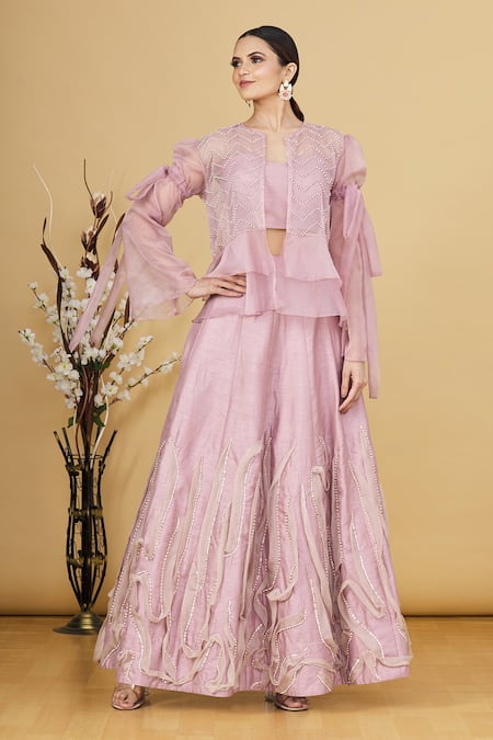 Masumi Mewawalla Lehenga Set With Layered Jacket 