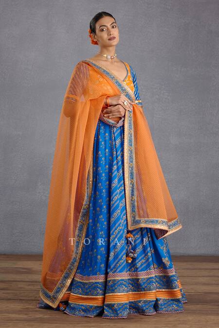 Torani Blue Organza, Gota Patti, Rang Shyam Waheeda Anarkali With Dupatta at Aza Fashions Torani_Blue Organza, Gota Patti, Rang Shyam Waheeda Anarkali With Dupatta _at_Aza_Fashions