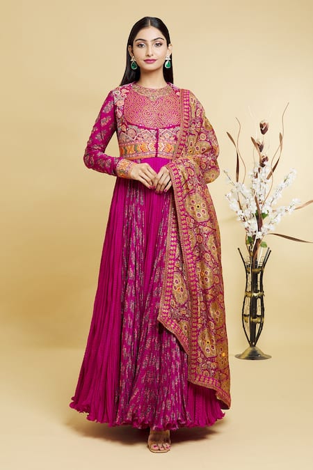 Debyani + CO Embroidered Jacket & Anarkali Set 