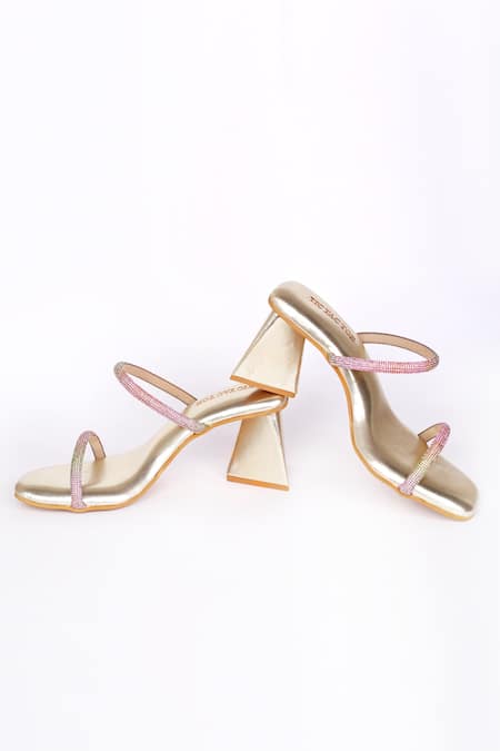 Gold Chain Strap Sandals Women Crystal Diamond High Heels Fashion Big Size  Open Toe Heels Snake Print High Heels Sandal Color Black Shoe Size 6