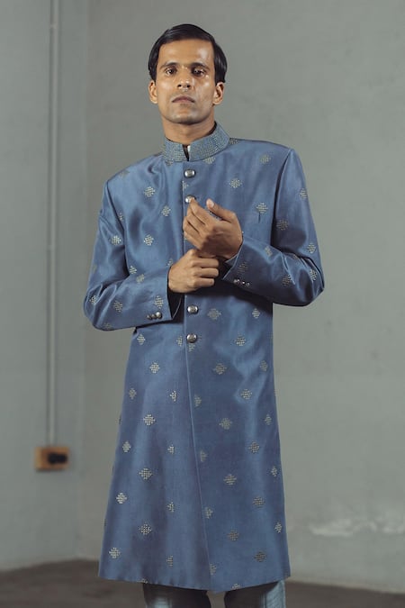 Mitesh Lodha Silk Embroidered Sherwani 