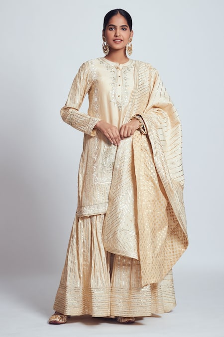 Sheetal Batra Chanderi Kurta Sharara Set 