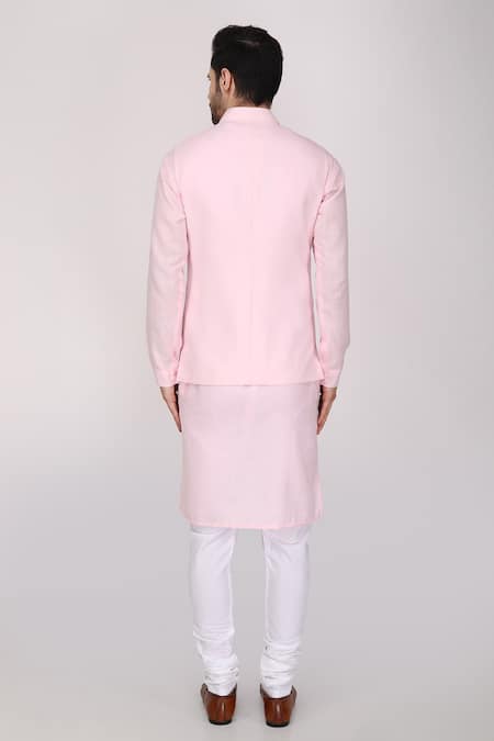 Manish Nagdeo Embroidered Bundi & Kurta Set 