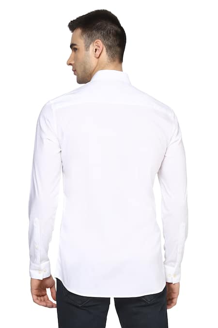 Shop Noonoo White Giza Cotton Shirt at Aza Fashions Shop_Noonoo_White Giza Cotton Shirt _at_Aza_Fashions
