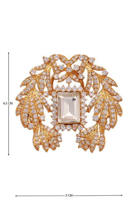 Buy_AE-Tee_Gold Plated Crystal Earrings _Online_at_Aza_Fashions